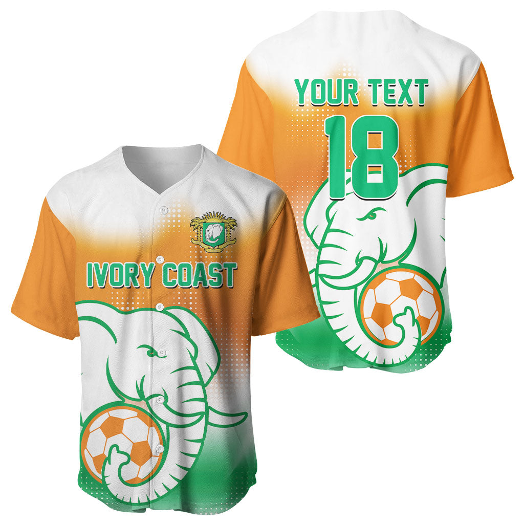 Custom Ivory Coast Football Baseball Jersey Proud Elephant Fan Edition