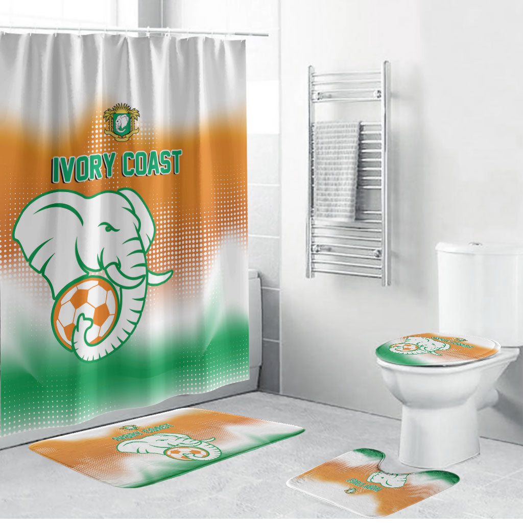 Ivory Coast Football Bathroom Set Proud Elephant Fan Edition