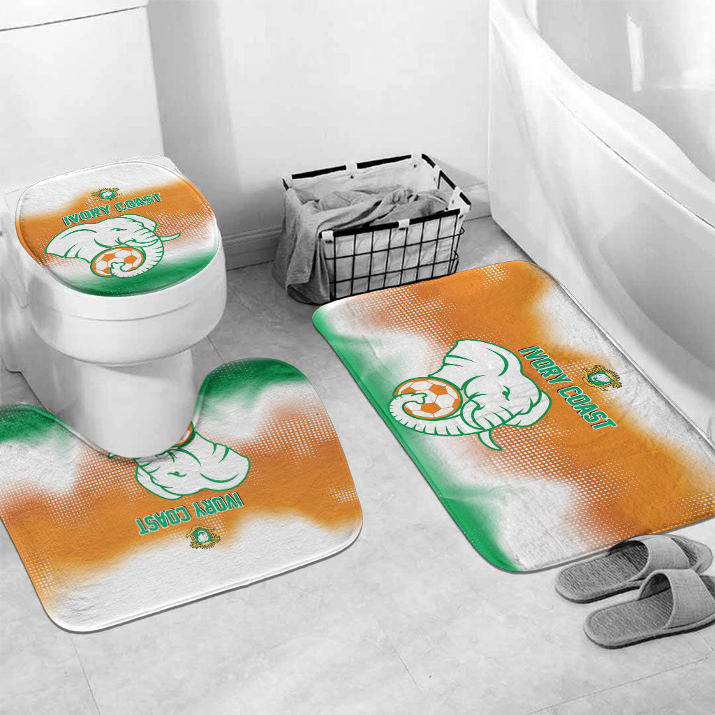 Ivory Coast Football Bathroom Set Proud Elephant Fan Edition