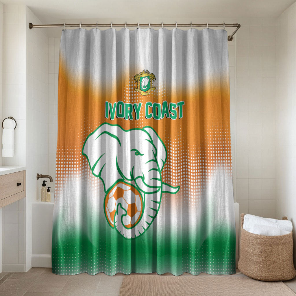 Ivory Coast Football Bathroom Set Proud Elephant Fan Edition