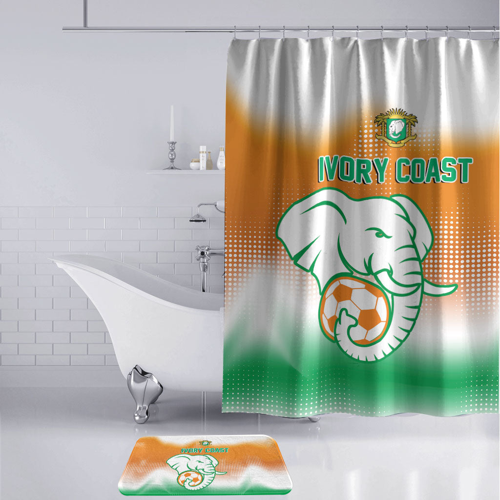 Ivory Coast Football Bathroom Set Proud Elephant Fan Edition