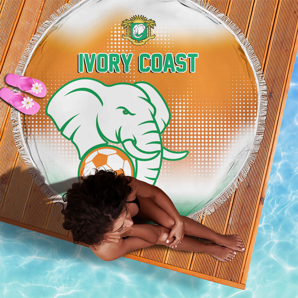 Ivory Coast Football Beach Blanket Proud Elephant Fan Edition