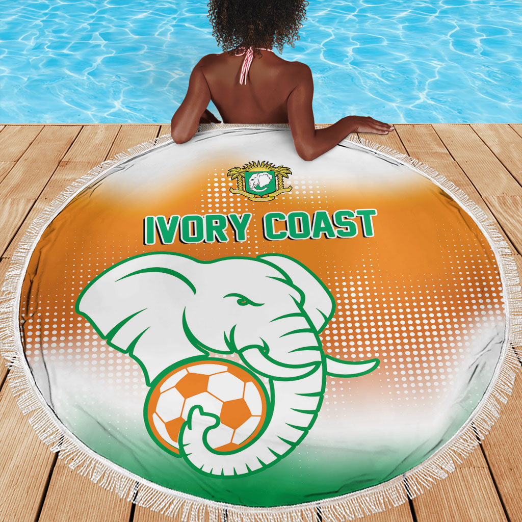 Ivory Coast Football Beach Blanket Proud Elephant Fan Edition