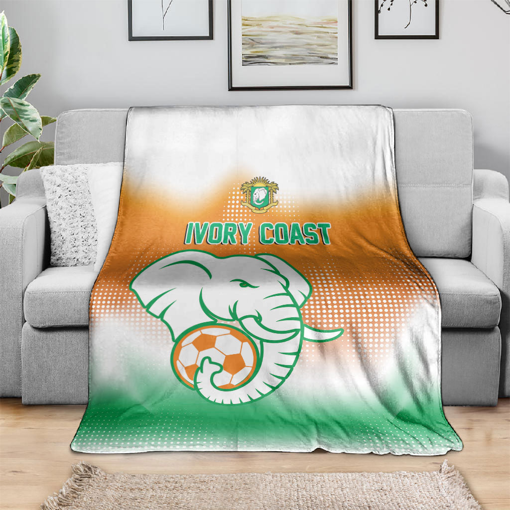 Ivory Coast Football Blanket Proud Elephant Fan Edition