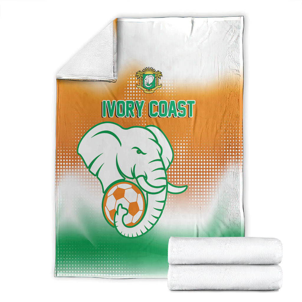 Ivory Coast Football Blanket Proud Elephant Fan Edition