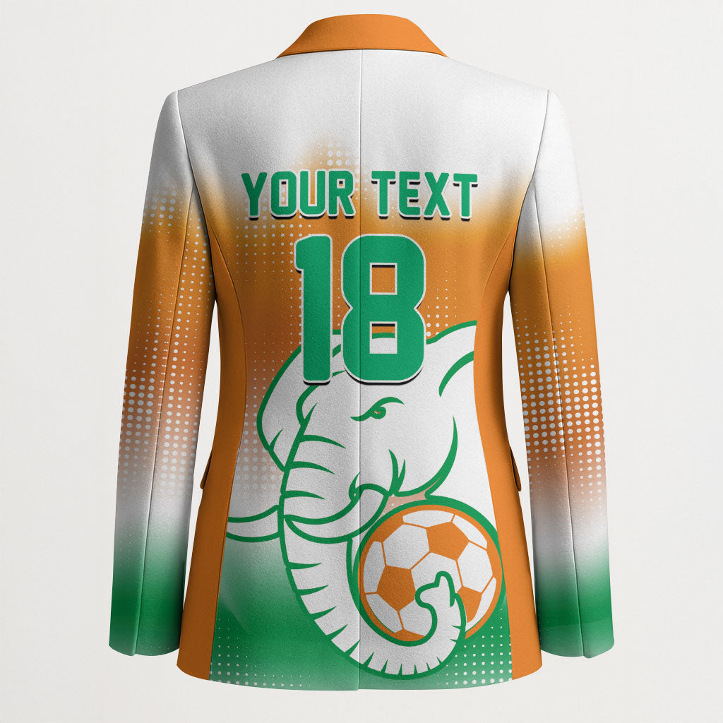 Custom Ivory Coast Football Blazer Proud Elephant Fan Edition