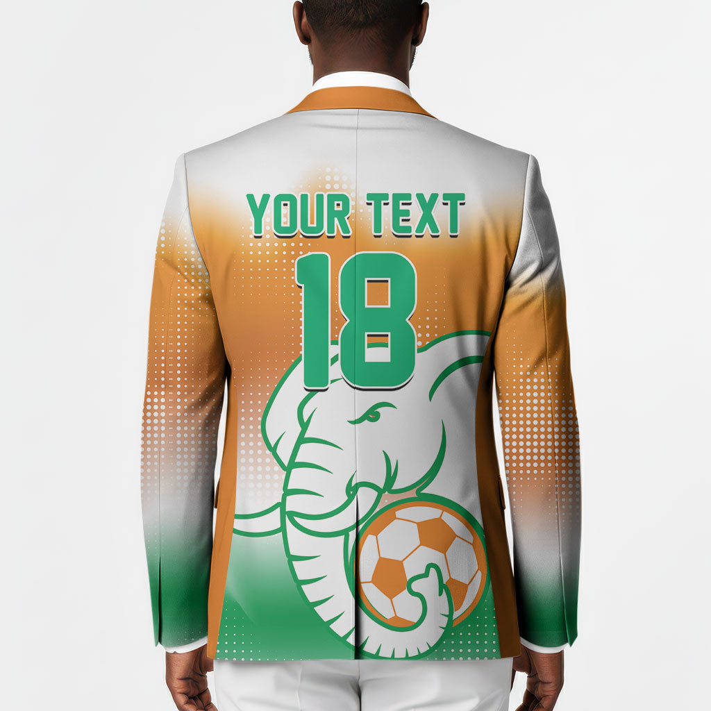 Custom Ivory Coast Football Blazer Proud Elephant Fan Edition
