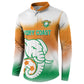 Custom Ivory Coast Football Button Sweatshirt Proud Elephant Fan Edition