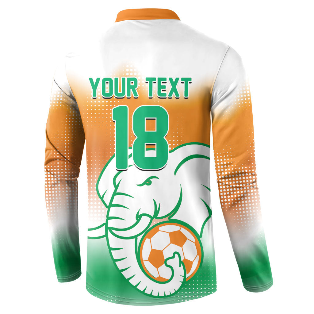 Custom Ivory Coast Football Button Sweatshirt Proud Elephant Fan Edition