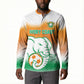 Custom Ivory Coast Football Button Sweatshirt Proud Elephant Fan Edition