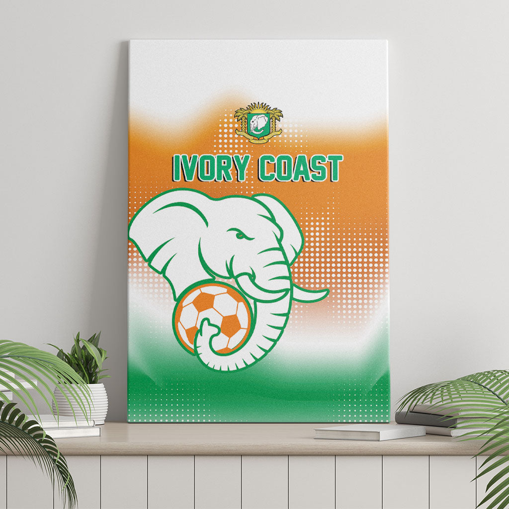 Ivory Coast Football Canvas Wall Art Proud Elephant Fan Edition