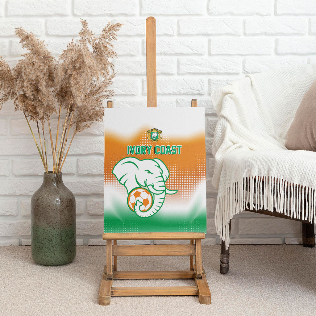 Ivory Coast Football Canvas Wall Art Proud Elephant Fan Edition
