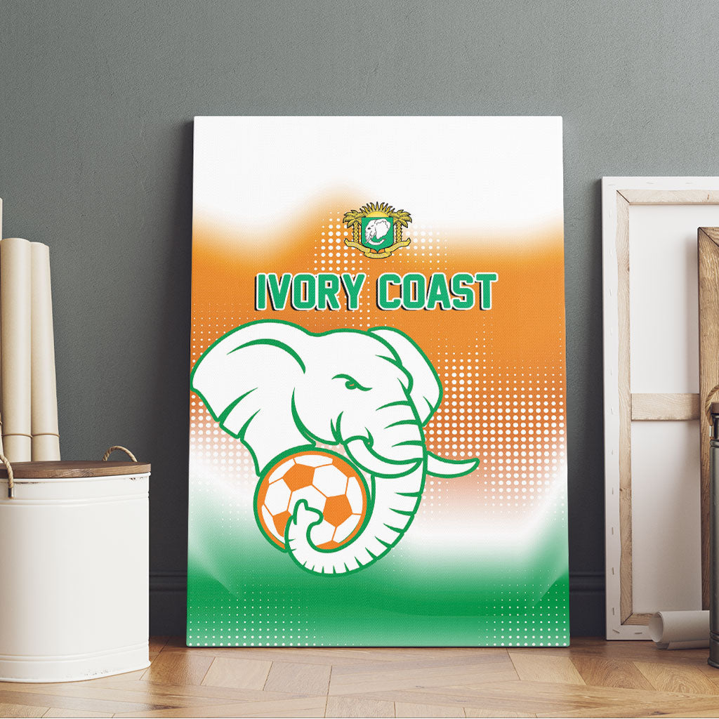 Ivory Coast Football Canvas Wall Art Proud Elephant Fan Edition