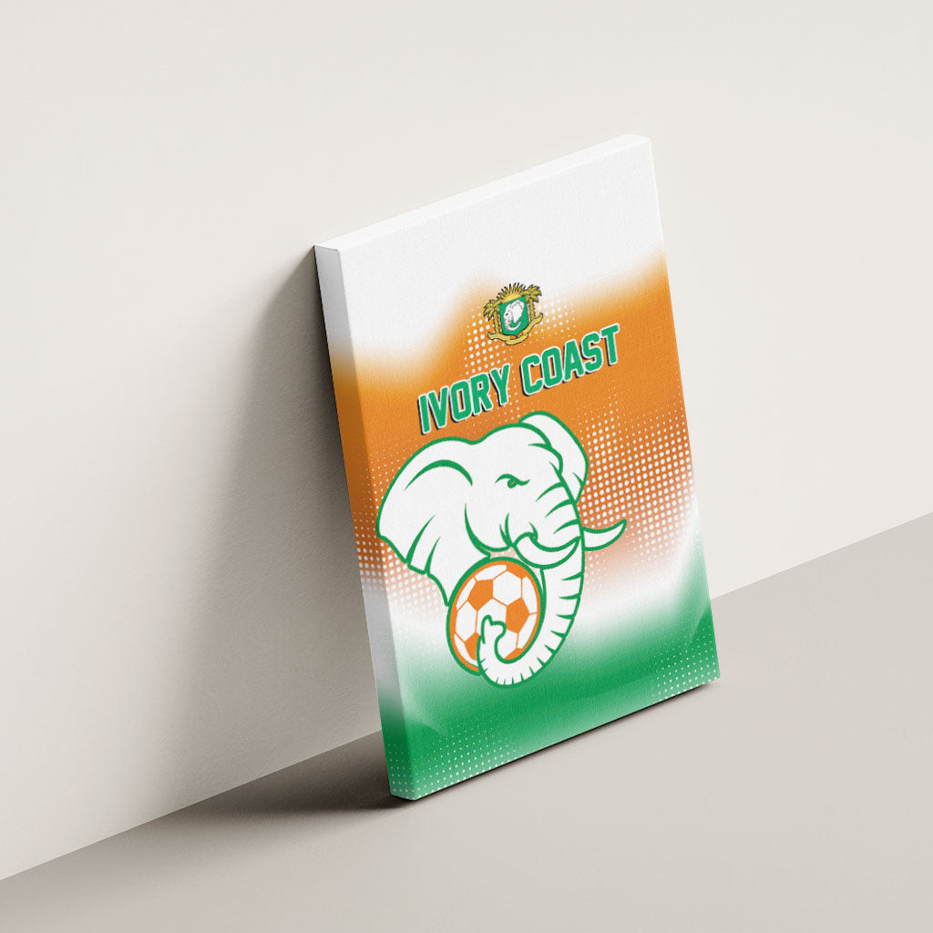 Ivory Coast Football Canvas Wall Art Proud Elephant Fan Edition