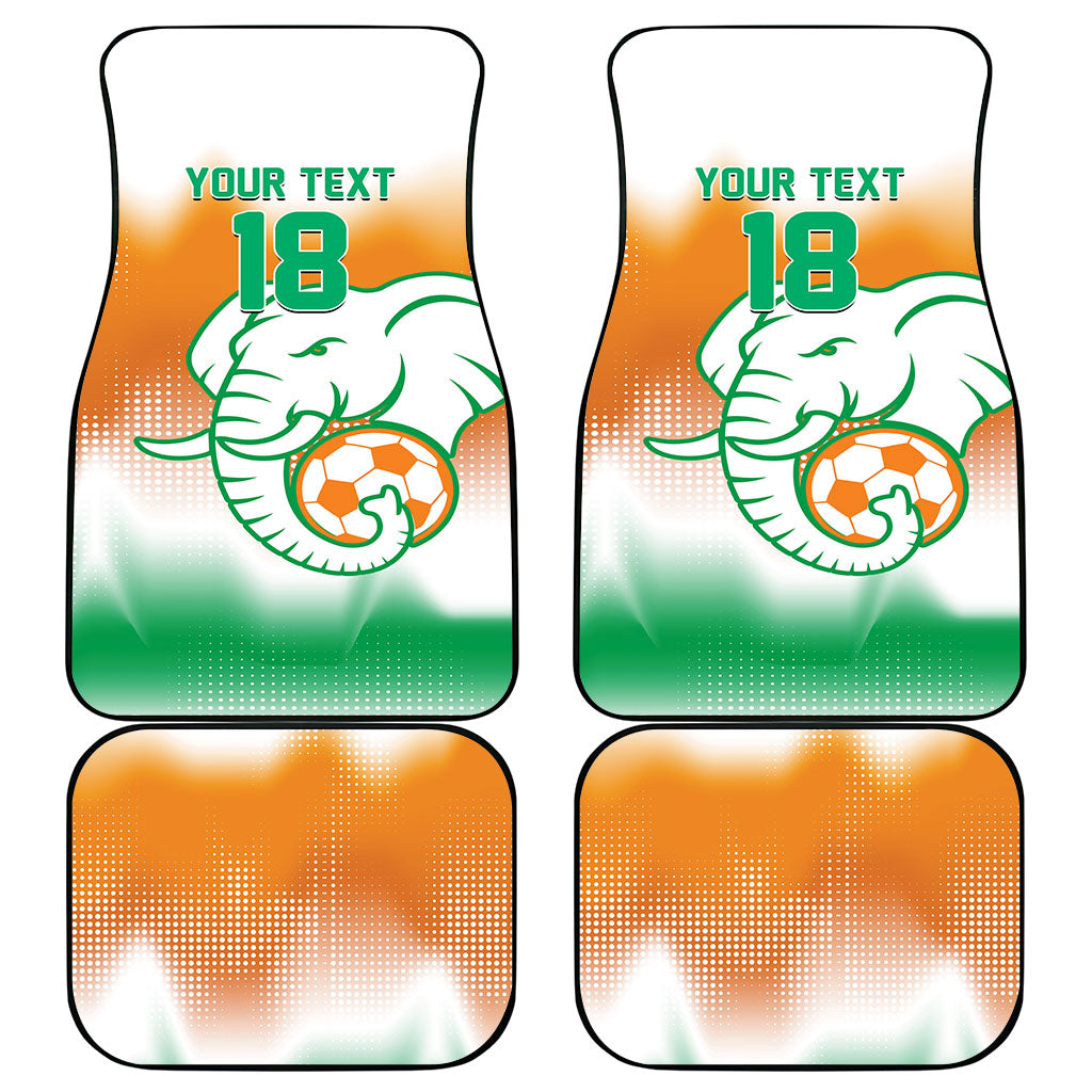 Custom Ivory Coast Football Car Mats Proud Elephant Fan Edition