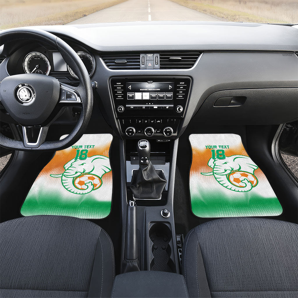 Custom Ivory Coast Football Car Mats Proud Elephant Fan Edition