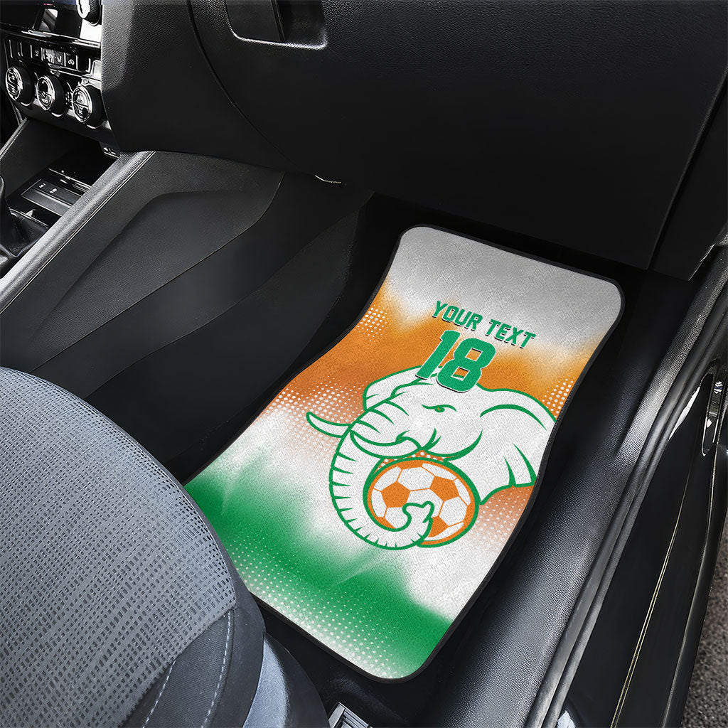 Custom Ivory Coast Football Car Mats Proud Elephant Fan Edition