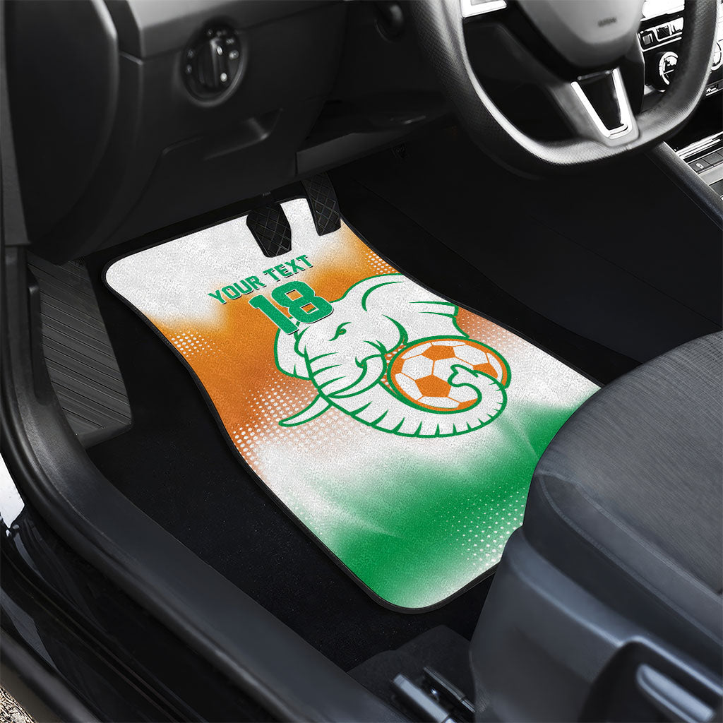 Custom Ivory Coast Football Car Mats Proud Elephant Fan Edition