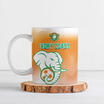 Custom Ivory Coast Football Ceramic Mug Proud Elephant Fan Edition