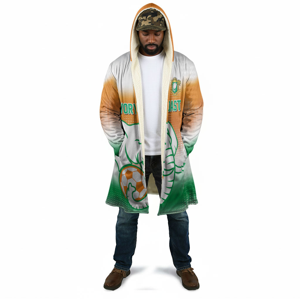 Custom Ivory Coast Football Cloak Proud Elephant Fan Edition