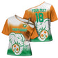 Custom Ivory Coast Football Cross Shoulder Shirt Proud Elephant Fan Edition