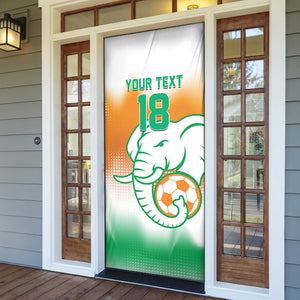 Custom Ivory Coast Football Door Cover Proud Elephant Fan Edition