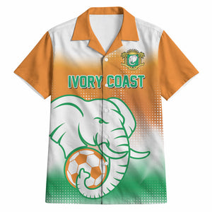 Custom Ivory Coast Football Hawaiian Shirt Proud Elephant Fan Edition