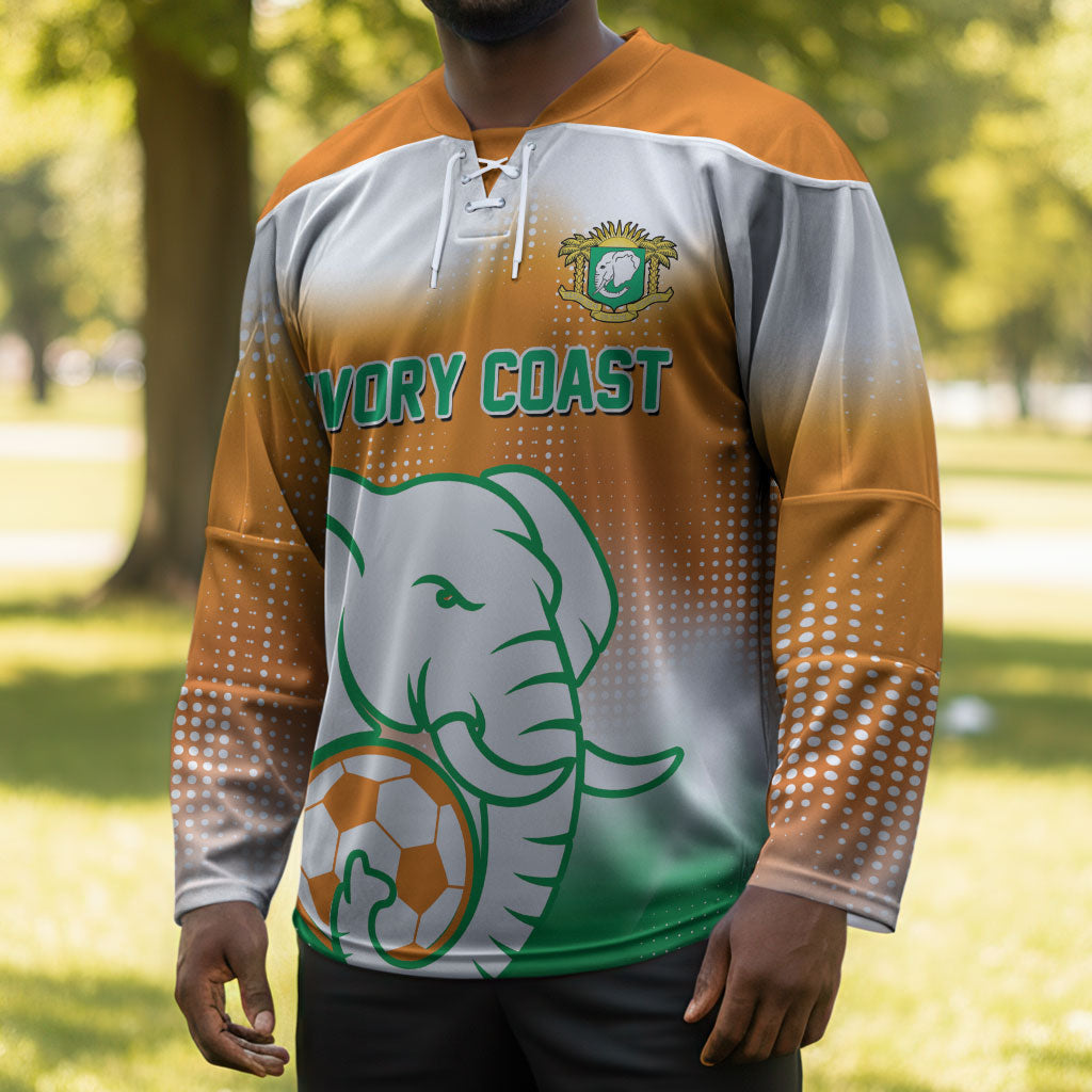 Custom Ivory Coast Football Hockey Jersey Proud Elephant Fan Edition