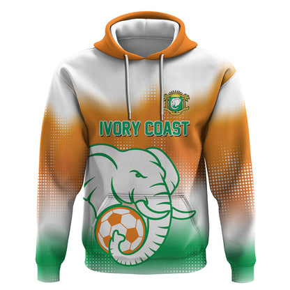 Custom Ivory Coast Football Hoodie Proud Elephant Fan Edition