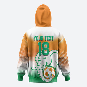 Custom Ivory Coast Football Hoodie Proud Elephant Fan Edition