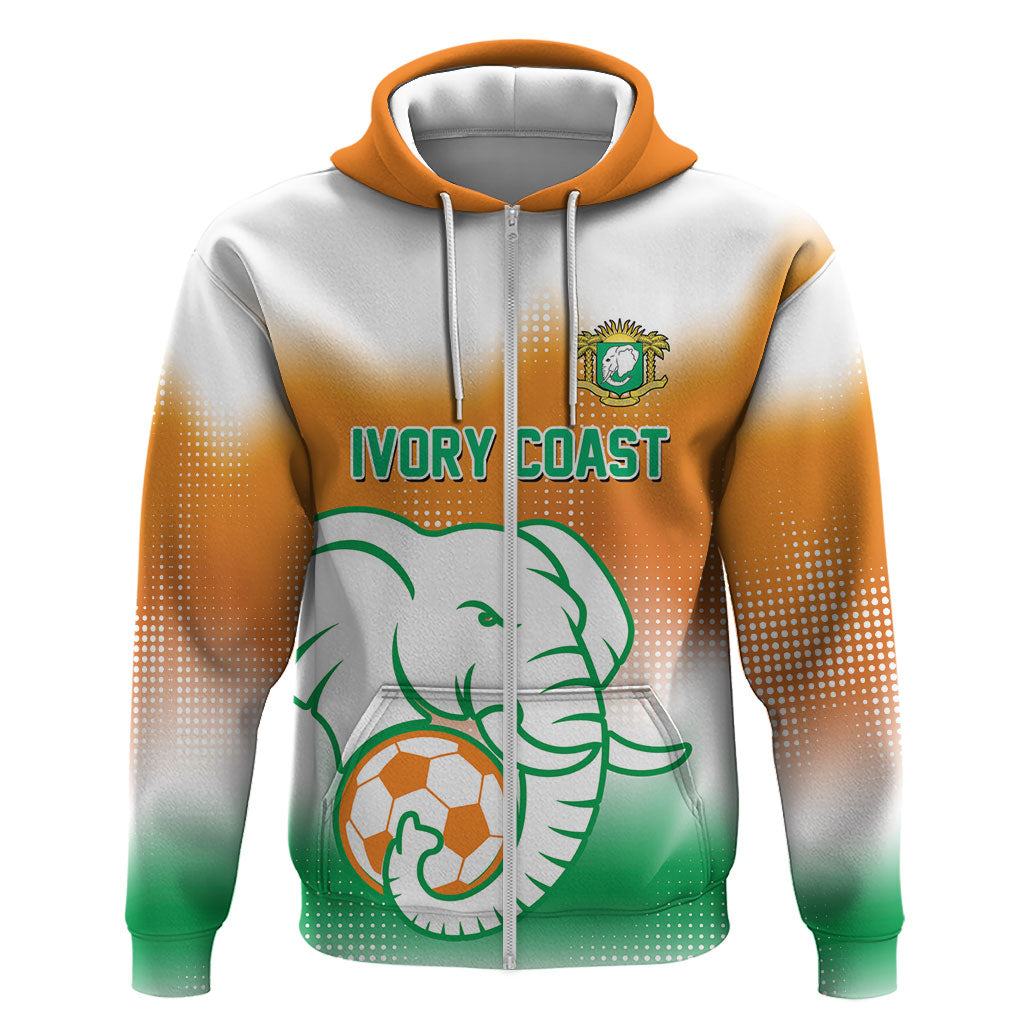 Custom Ivory Coast Football Hoodie Proud Elephant Fan Edition