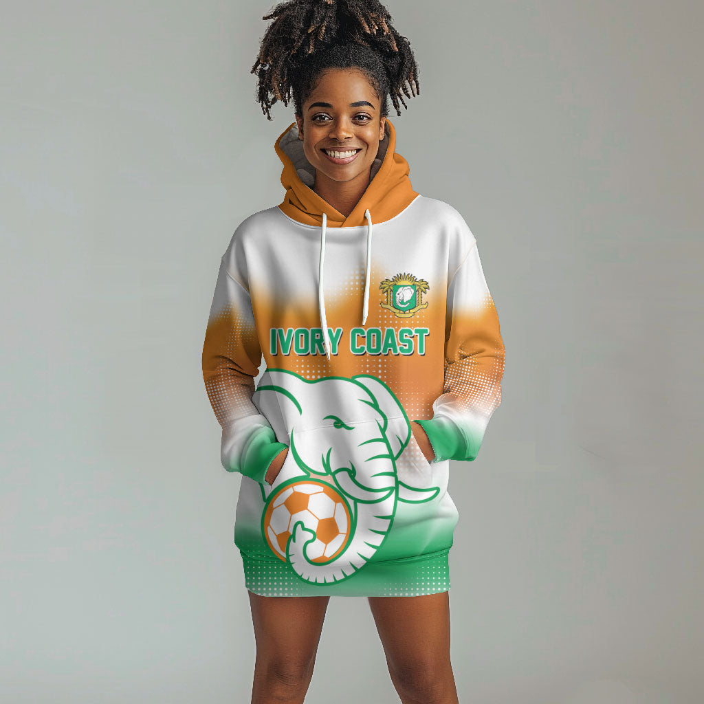 Custom Ivory Coast Football Hoodie Dress Proud Elephant Fan Edition