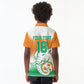 Custom Ivory Coast Football Kid Polo Shirt Proud Elephant Fan Edition