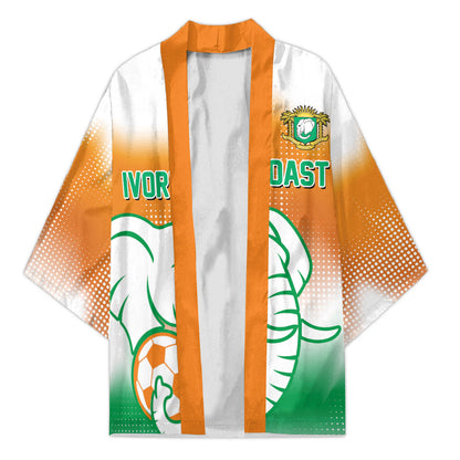 Custom Ivory Coast Football Kimono Proud Elephant Fan Edition