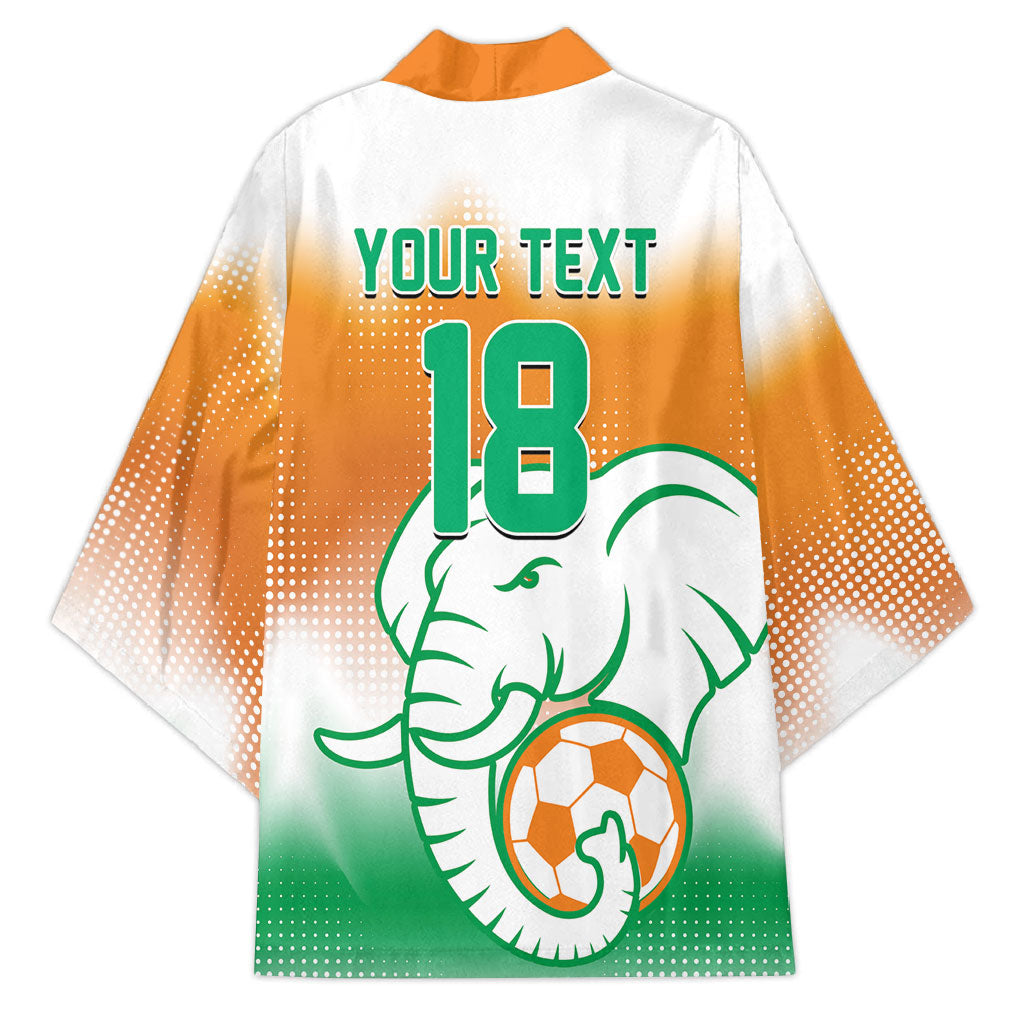 Custom Ivory Coast Football Kimono Proud Elephant Fan Edition