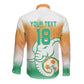 Custom Ivory Coast Football Long Sleeve Button Shirt Proud Elephant Fan Edition