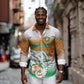 Custom Ivory Coast Football Long Sleeve Button Shirt Proud Elephant Fan Edition