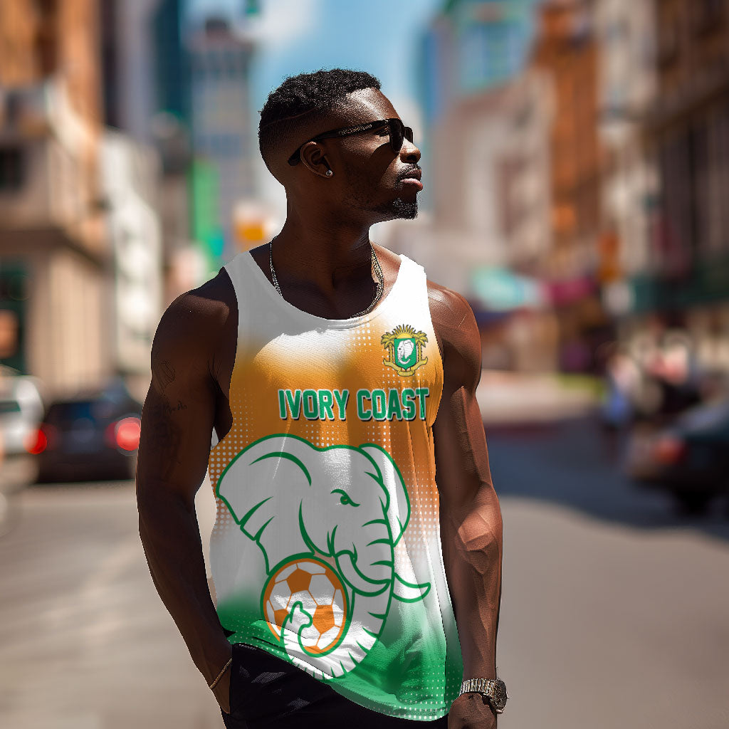 Custom Ivory Coast Football Men Tank Top Proud Elephant Fan Edition