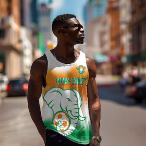 Custom Ivory Coast Football Men Tank Top Proud Elephant Fan Edition