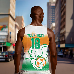 Custom Ivory Coast Football Men Tank Top Proud Elephant Fan Edition