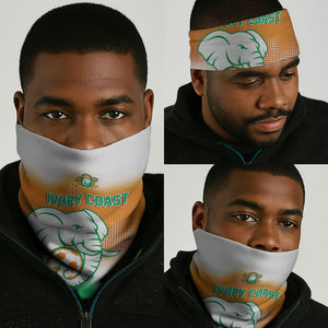 Ivory Coast Football Neck Gaiter Proud Elephant Fan Edition
