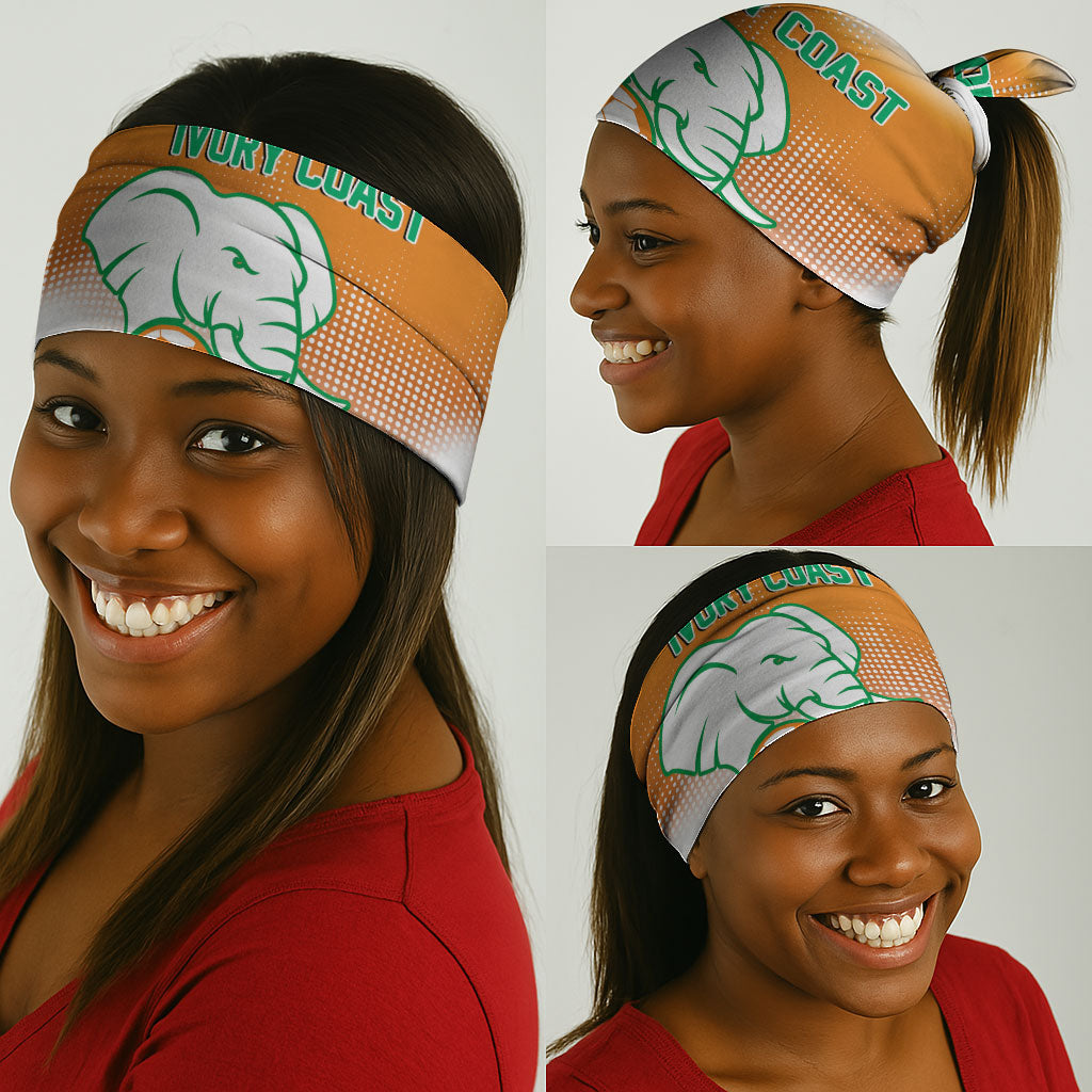 Ivory Coast Football Neck Gaiter Proud Elephant Fan Edition
