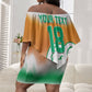 Custom Ivory Coast Football Off Shoulder Short Dress Proud Elephant Fan Edition