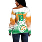 Custom Ivory Coast Football Off Shoulder Sweater Proud Elephant Fan Edition