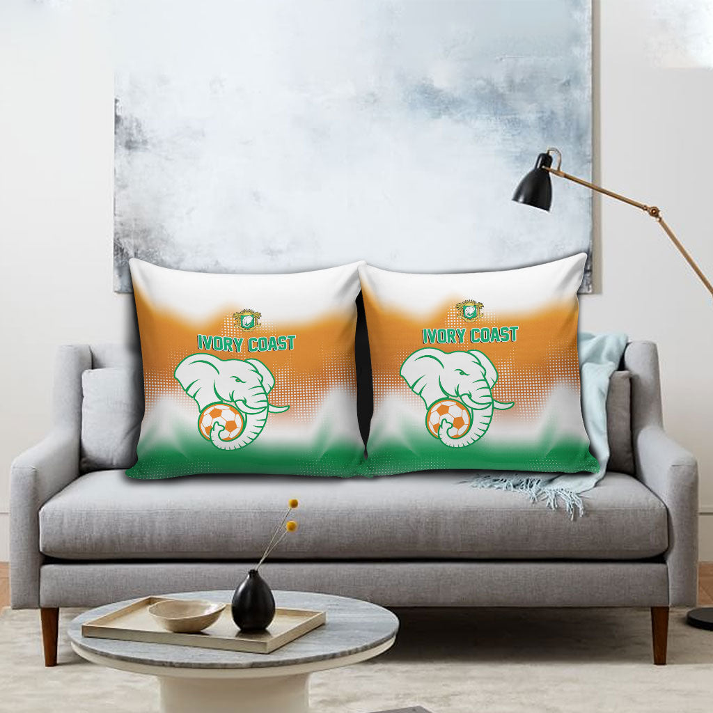 Ivory Coast Football Pillow Cover Proud Elephant Fan Edition
