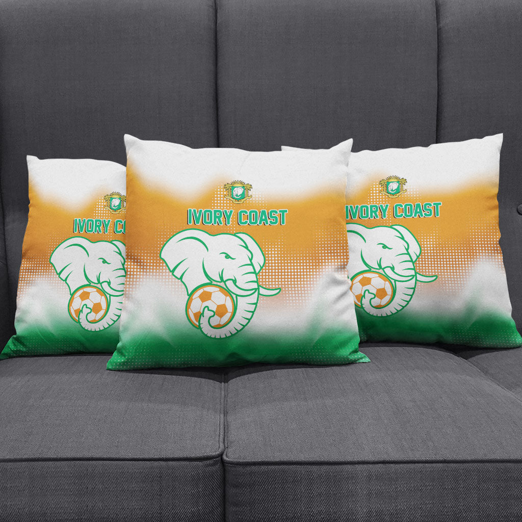Ivory Coast Football Pillow Cover Proud Elephant Fan Edition