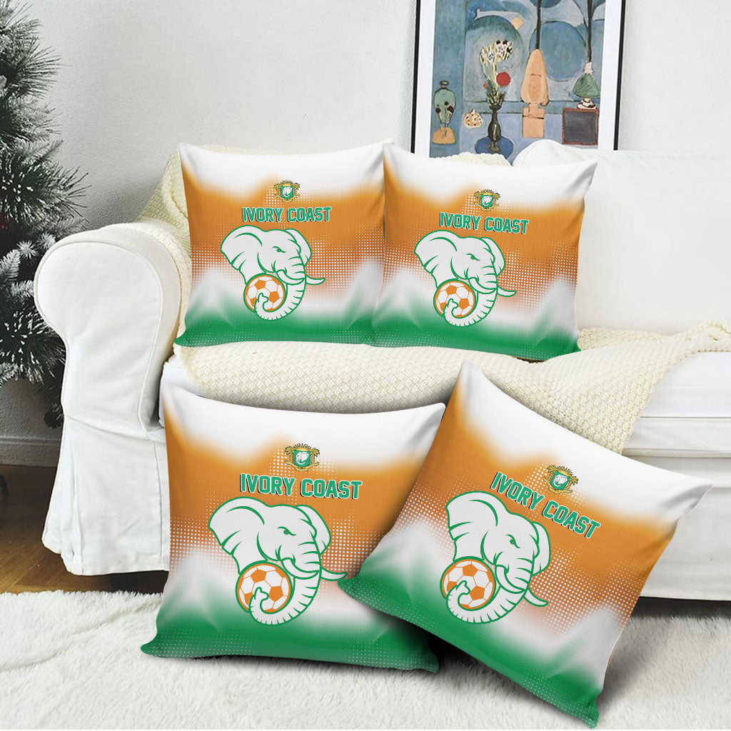 Ivory Coast Football Pillow Cover Proud Elephant Fan Edition