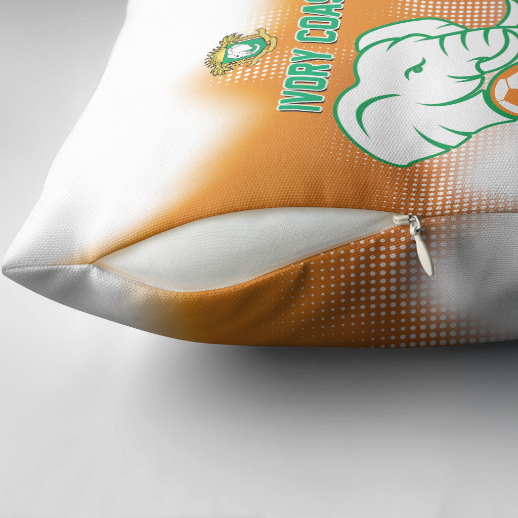 Ivory Coast Football Pillow Cover Proud Elephant Fan Edition
