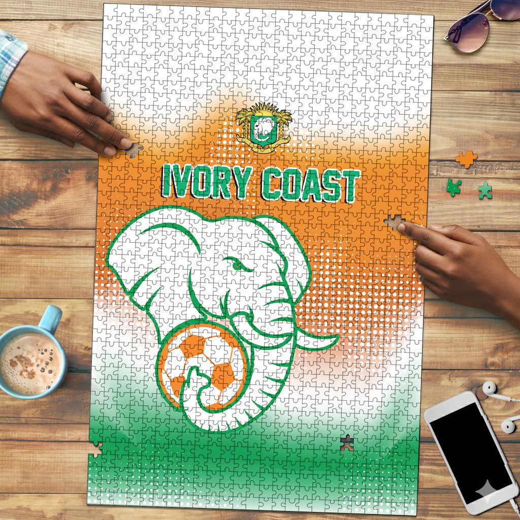 Ivory Coast Football Puzzle Proud Elephant Fan Edition