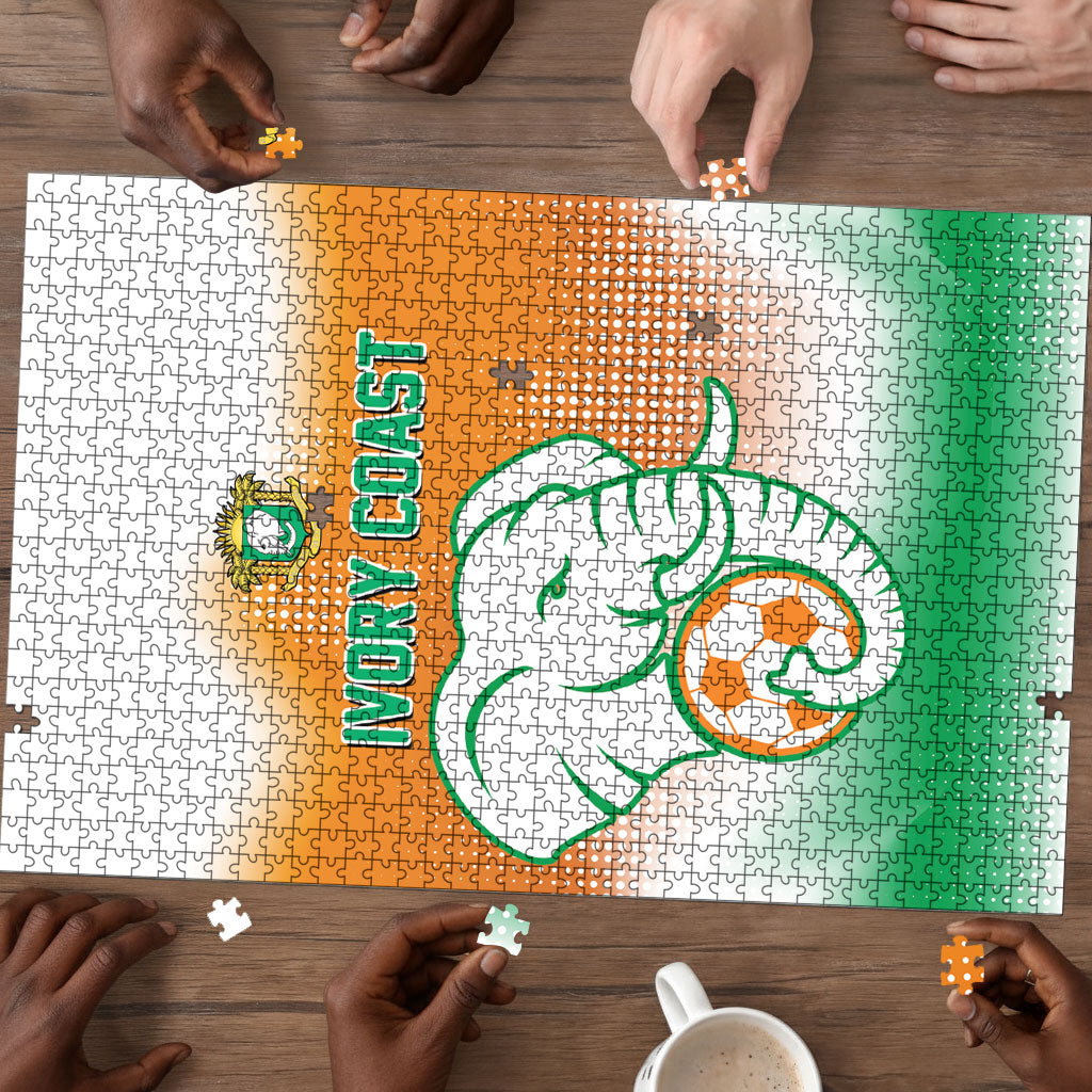 Ivory Coast Football Puzzle Proud Elephant Fan Edition